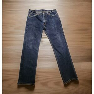 Levi's 514 36x32 Straight Leg Slim Fit Stretch Mens Blue Jeans Western USA